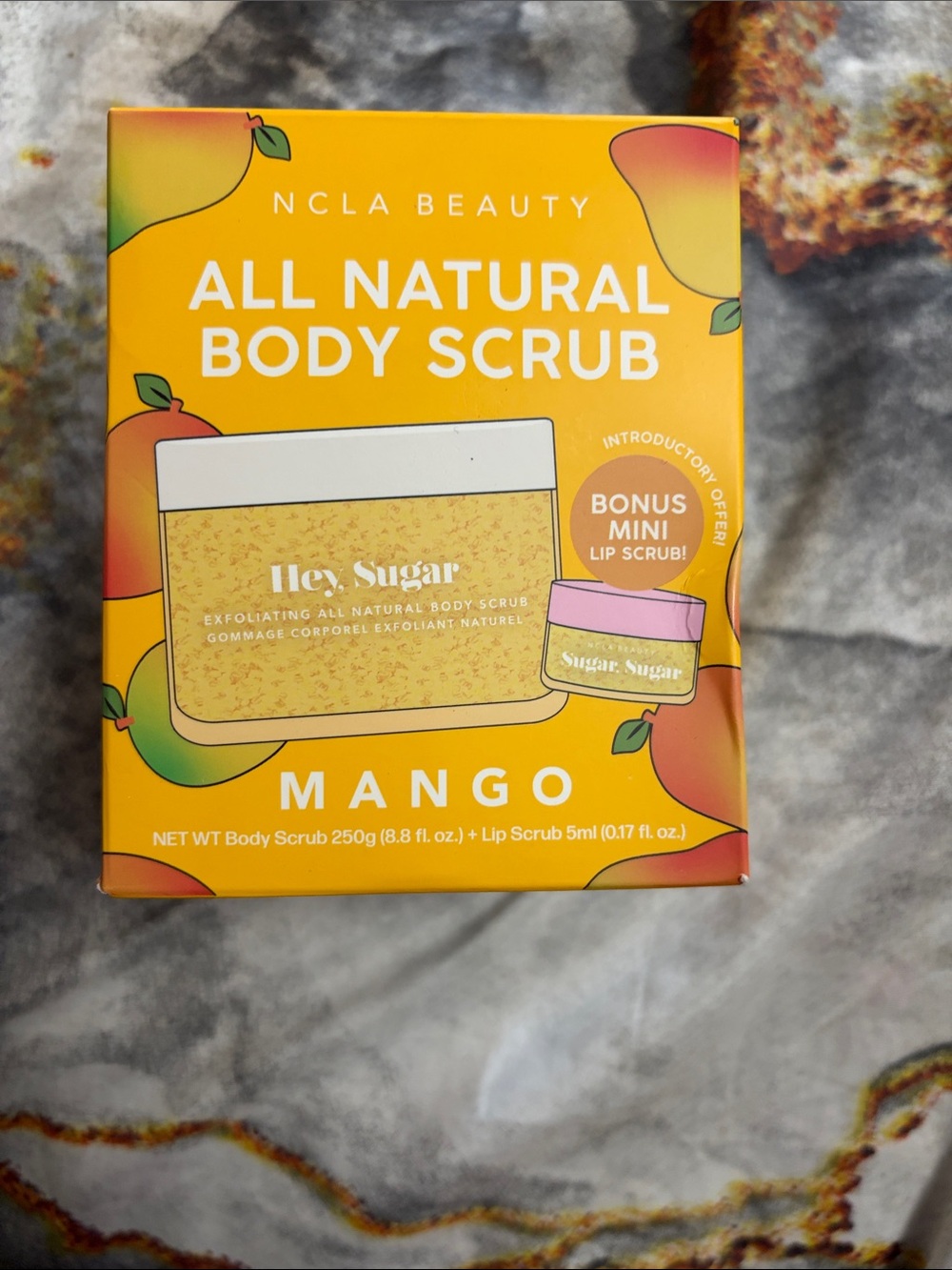 Hey Sugar All Natural Mango Body Scrub - Yellow